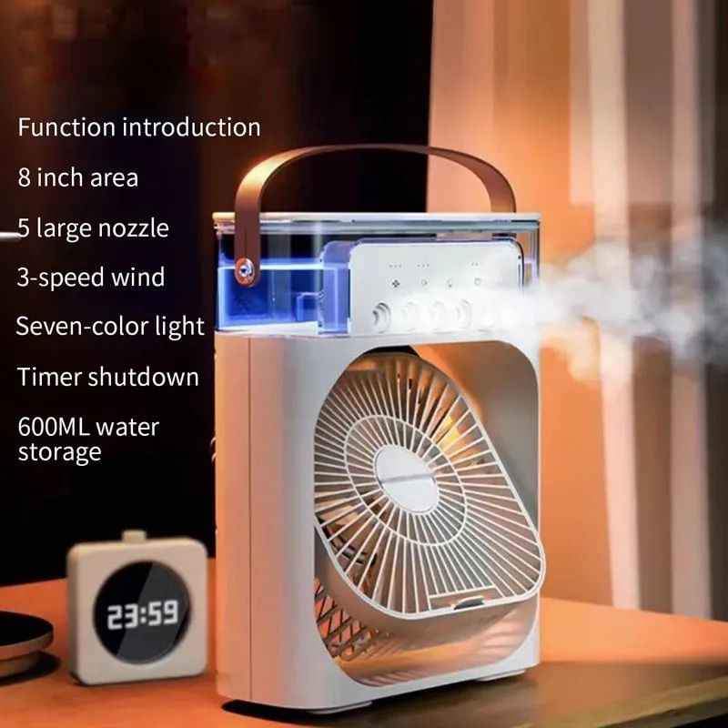 Get Portable Personal Air Conditioner Fan with 30 % OFF ! 5-in-1 Evaporative Cooler with Ice Tray, Multifunctional Features for Any Space.